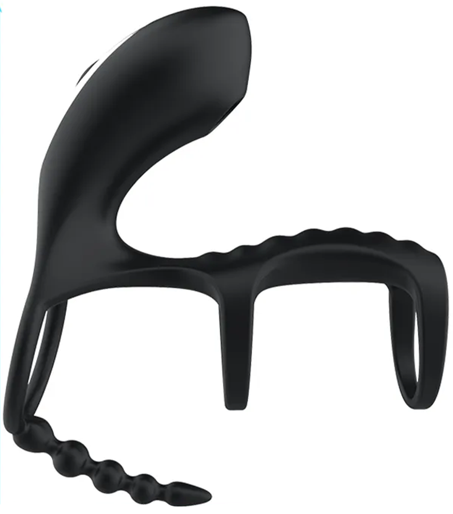 Эрекционное кольцо SenCiciMen Three-Section Sperm Lock Ring (SCMHW327) Black