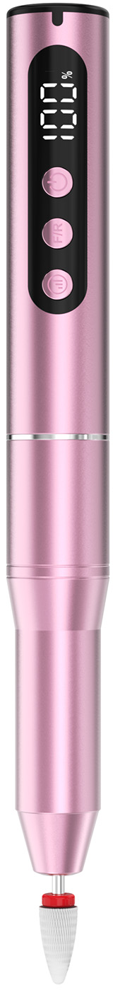 SenCiciMen Cordless Portable Electric Nail Drill 16000 RPM 11 Grinding Heads (VC-21) Pink