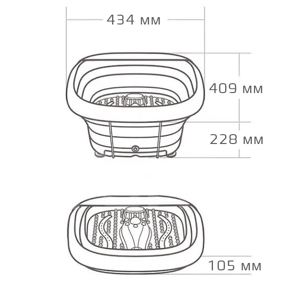 Массажер Xiaomi Leravan Folding Massage Foot Bath Pink (LF-ZP008)