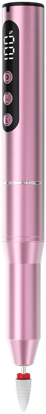 SenCiciMen Cordless Portable Electric Nail Drill 16000 RPM 11 Grinding Heads (VC-21) Pink