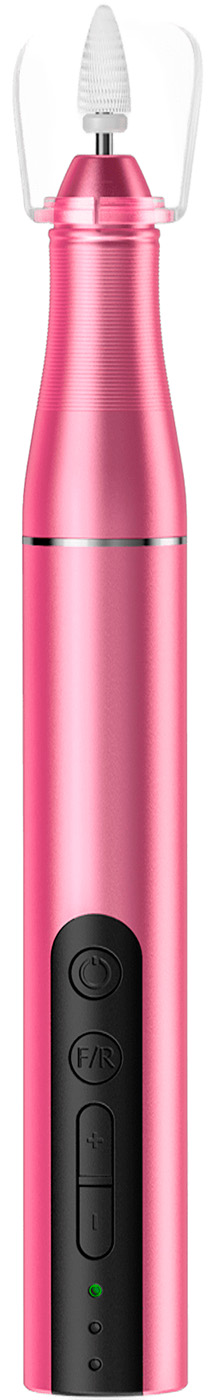 SenCiciMen Cordless Portable Electric Nail Drill 15000 RPM 6 Grinding Heads (VC-08A) Pink