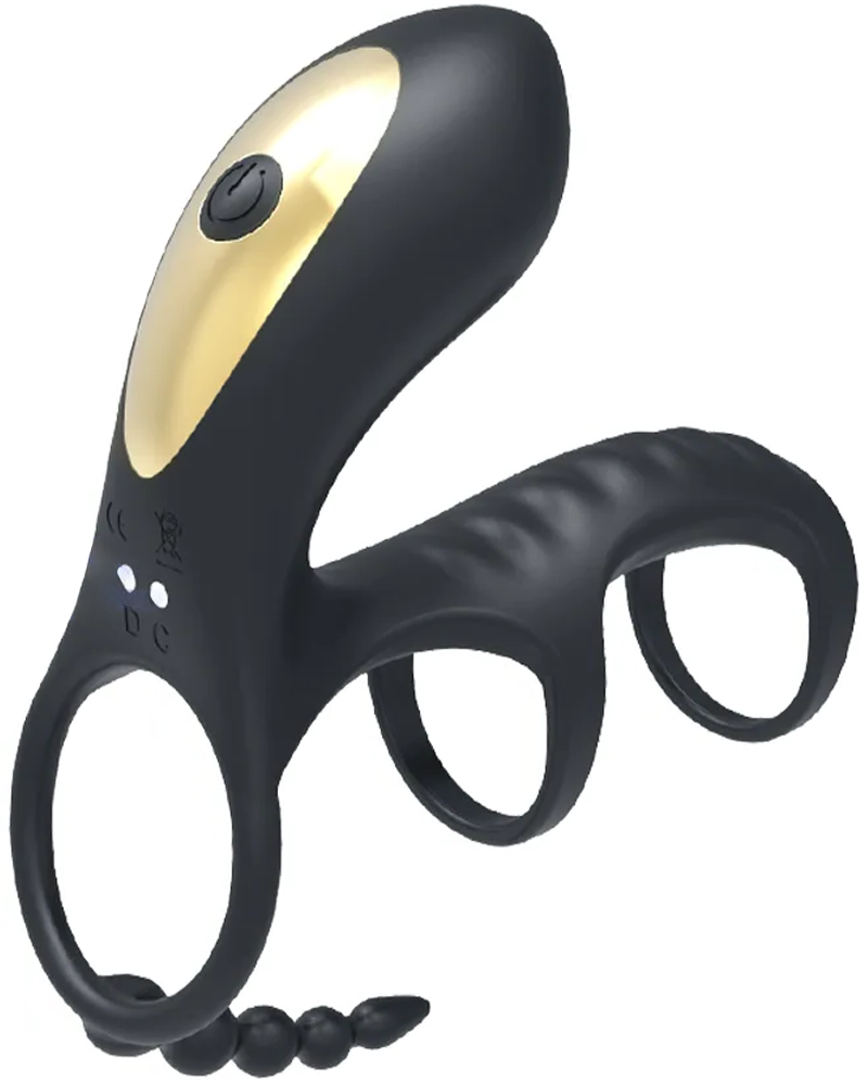 Эрекционное кольцо SenCiciMen Three-Section Sperm Lock Ring (SCMHW327) Black