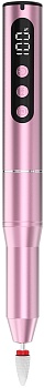 SenCiciMen Cordless Portable Electric Nail Drill 16000 RPM 11 Grinding Heads (VC-21) Pink