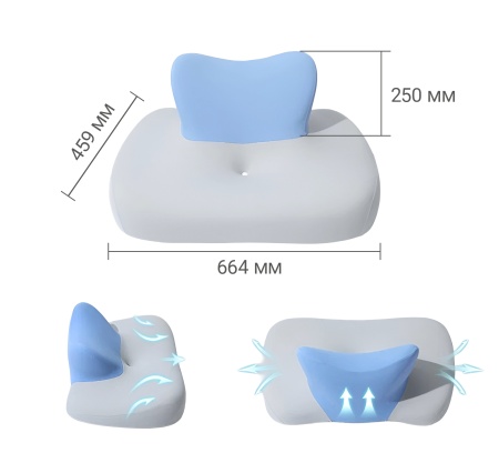 SenCiciMen Orthopedic Pillow BC092 Blue