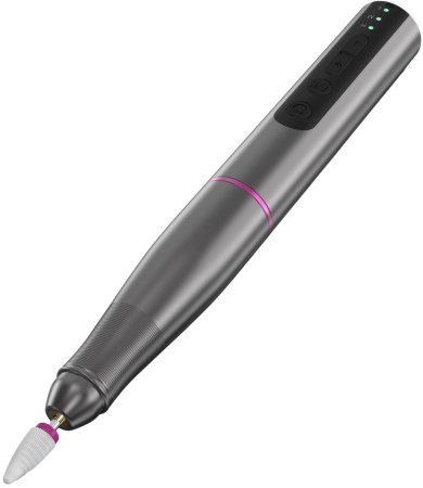 SenCiciMen Cordless Portable Electric Nail Drill 15000 RPM 6 Grinding Heads (VC-08A) Black