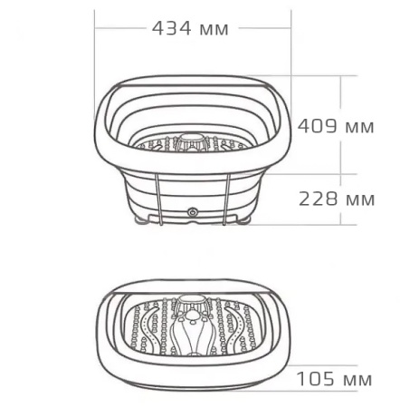 Массажер Xiaomi Leravan Folding Massage Foot Bath Gray (LF-ZP008)